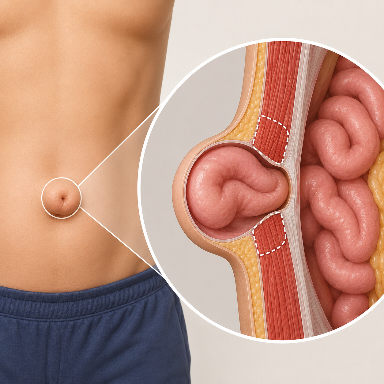 hernia abdominal pode desaparecer sem cirurgia
