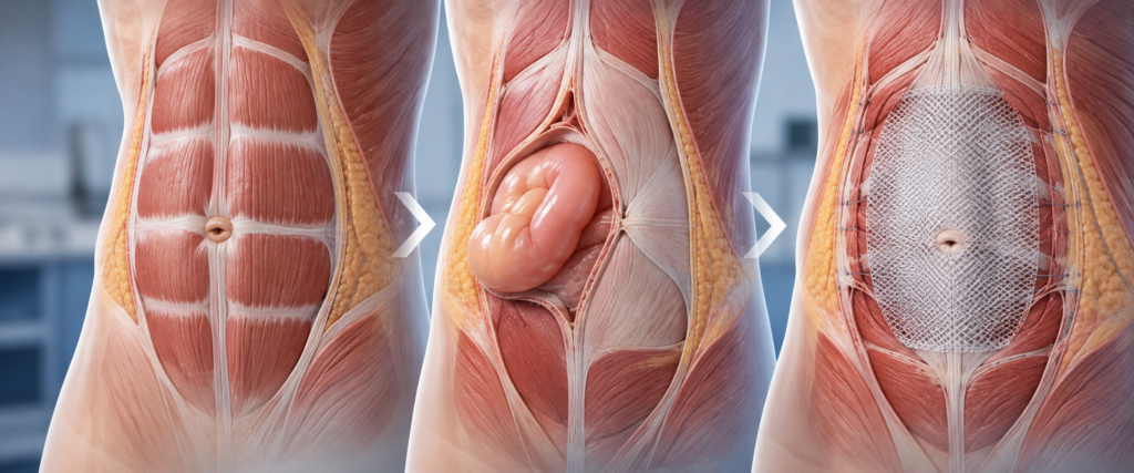 Cirurgia de hérnia abdominal é simples? Entenda os riscos e a importância do planejamento
